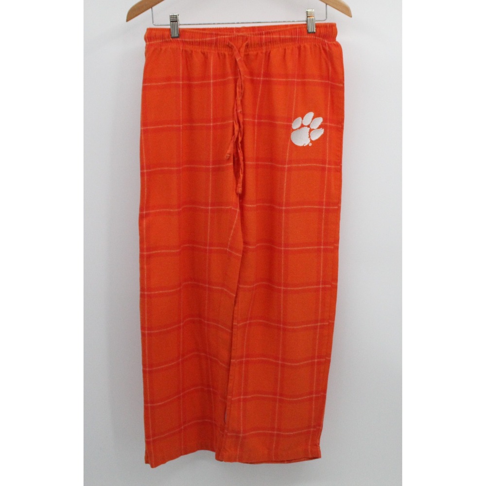Concepts Sport Clemson Tigers Orange Plaid Pajama Pants Womens Medium Lounge